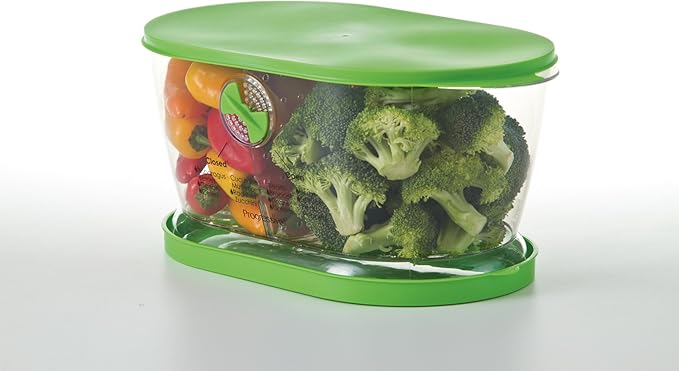Prep Solutions by Progressive Lettuce Keeper Produce Storage Container,4.7 Quarts,Green (LKS-06),(Pack of 3)