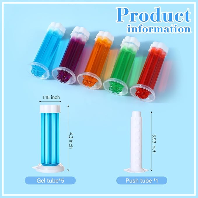 5 Pcs Flower Toilet Gels 70 Count 5 Kinds Stamp Bowl Gel Scent Toilet Stain Removal Cleaner Air Freshener Flower Stamps Pack for Bathtubs Bathroom (Classic Color)