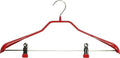 Mawa by Reston Lloyd BodyForm Series Non-Slip Space Saving Clothes Hanger with 2 Clips for Pants or Skirts, Style 42/LK, 1-Piece, Red