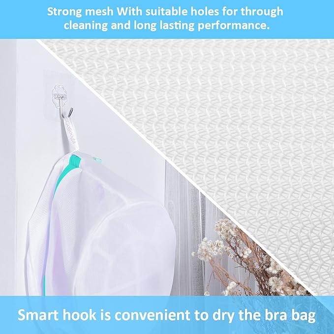 GOGOODA Mesh Laundry Bags for Delicates Durable Protective Wash Bags Travel Storage Bags for Intimates Lingerie, 4PCS (6.5 * 8in)