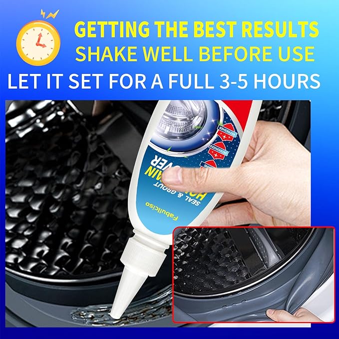 Home Stain Remover Gel – Stubborn Stain Cleaner No Harsh Scrubbing Required (Front Loader Washing Machine Seal Washing Machine Seals, Sinks & Tiles | No-Slip Formula | 8H Penetration)