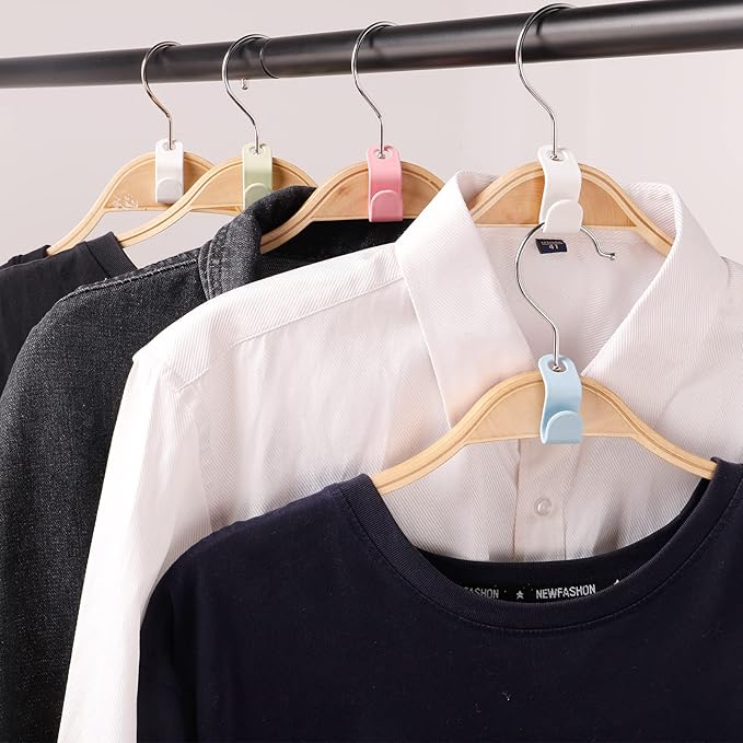 200 PCS Clothes Hanger Connector Hooks, 4 Colors Magic Heavy Duty Cascading Connection Hooks Space Saving Hanger Extenders Clips for Clothes for Organizer Closet