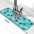 Summer Sea Turtle Ocean 15" X 5.5" Kitchen Sink Splash Guard Faucet Faucet Guard Draining Mat Sink Splash Guard Faucet Kitchen Bathroom