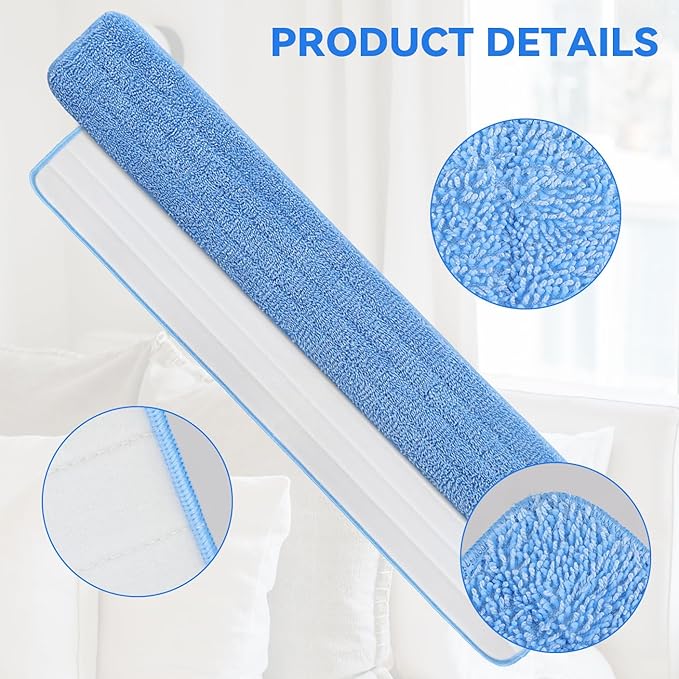 48" Microfiber Pad for Rubbermaid Commercial 48 Inch Mop Head - 4 Pack Replacement Wet & Dry Commercial Reusable Cleaning Mop Refills Fit for Any Microfiber Flat Mop System 48"
