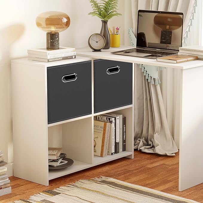 STOREONE Fabric Storage Bins Cubes Baskets Containers-(11X11X11) with Dual Handles for Shelf Closet, Nursery Home ， Bedroom Organizers, Foldable Set of 1 (grey)