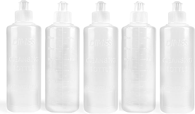 Dimes Peri Bottle for Postpartum Care [5-Pack] – 8 oz Perineal Squirt Bottle – Postpartum Essentials for New Moms – Easy to use Portable Bidet for women