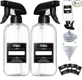 Veco 300mL (10oz) 360° Spray Bottles, 2-Pack — Adjustable Nozzle, Leak-Resistant spray bottles for Cleaning, Plants, Hair & Pet Use + Foldable Funnel