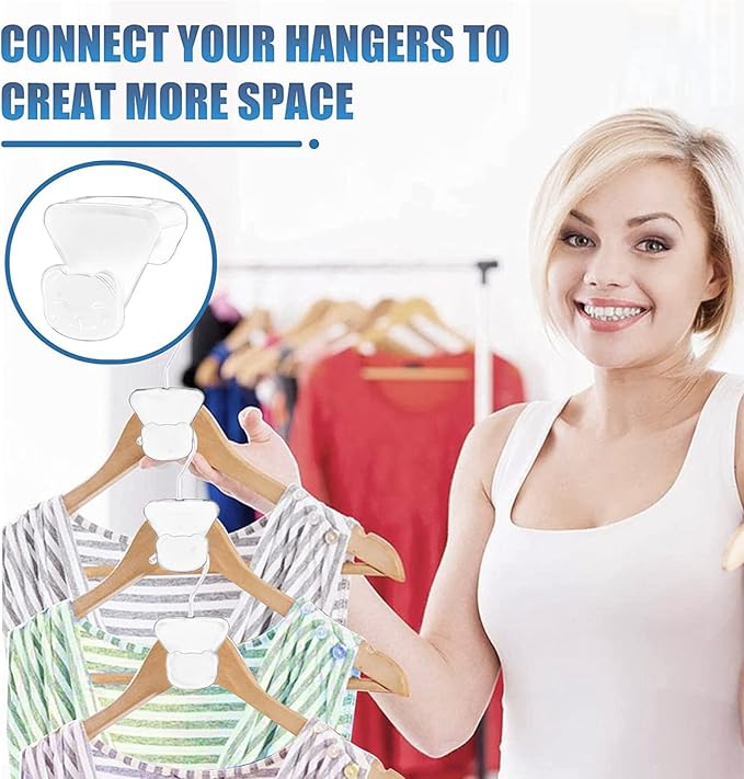 Closet Space Saving Hanger Hooks 90 Pack Heavy Duty, Triple Cascading Clothes Hangers Connector Hooks. Plastic Extender Organizer Hangers Space Saving for Clothes Space Saver for Accessories