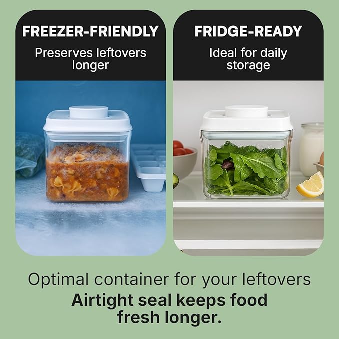 Bop Top | Airtight Meal Prep Containers with Lids | Food Storage Container Sets | Snack and Overnight Oats Fridge Organizer | Pantry and Kitchen Organization