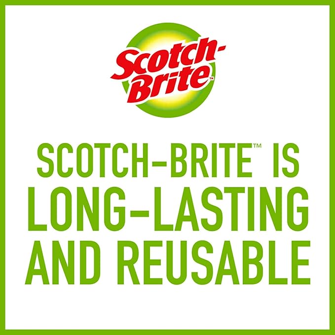 Scotch-Brite Odor Resist Soap Control Dishwand Brush, Non-Scratch Cleaning Brush with Scraper, Stands Upright (Pack of 4)