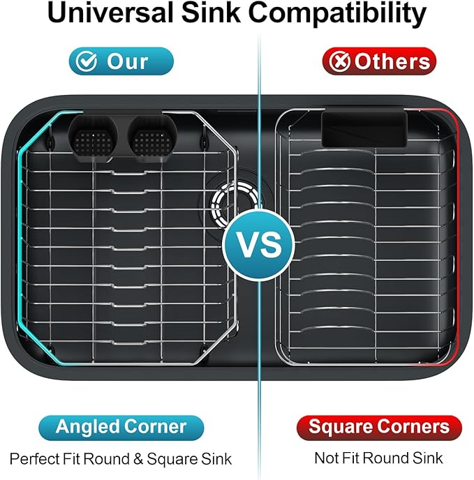 iSPECLE Small Dish Drying Rack for Kitchen Sink - Stainless Steel Compact in Sink Dish Drainer with Removable Utensil Holder for RV Apartment Essentials, 11.6" W x 13.4" L, Rust Resistant, Silver