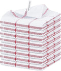 Nialnant 8 Pack Dish Cloths for Washing Dishes, 100% Cotton Reusable Cleaning Rag, Quick Drying Dish Towels for Kitchen, 12x12 Inches, Red Plaid
