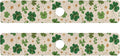 Kitchen Sink Splash Guard 2 PCS 30 Inch Sink Faucet Mat Splash Guard for Bathroom Countertop Water Absorbent Foldable Cuttable Soft Washable Green Clovers and Gold Stars