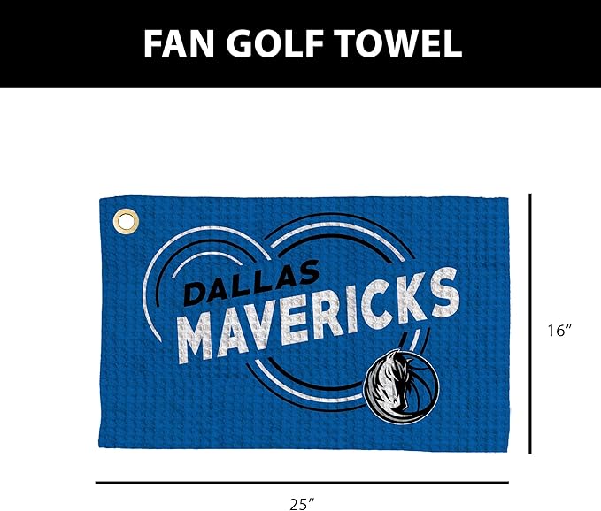 Northwest NBA Golf Towel – Official Licensed Microfiber Waffle Fabric, Absorbent 16x25 in Club Cleaning Accessory