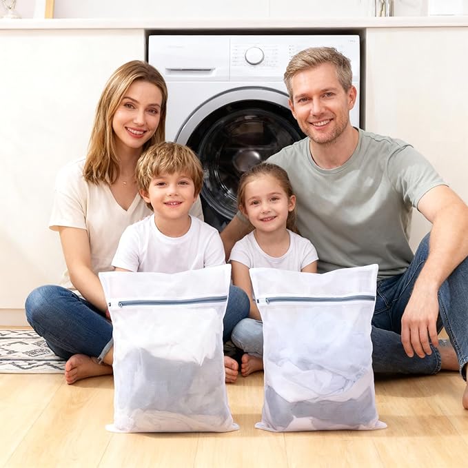 36 Pack Durable Mesh Laundry Bags Delicates Protector with Zipper for Lingerie & Clothes, 16 x 20 Inches