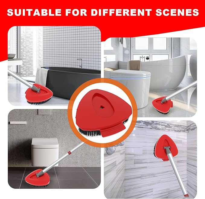 Upgrade Scrub Brush Replacement Head Compatible with O Cedar EasyWring 1 Tank Spin Mop, Mop Replace Head Brush,Scrubber Floor Cleaning Brush,More Layers of Bristles for Bathroom, Deck, Tile, Kitchen