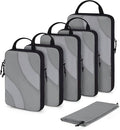 BAGSMART Compression Packing Cubes, 6 Set/4 Set/2 Set Travel Packing Cubes for Carry on Suitcases, Compression Suitcase Organizers Bag Set & Travel Cubes for Luggage, Lightweight Packing Organizers