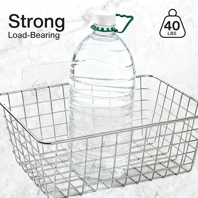 MUSSIN Shower Caddy Adhesive Replacement, 2 Pack Strong Shower Shelf Adhesive Hooks for Bathroom Storage Shelves Kitchen Racks