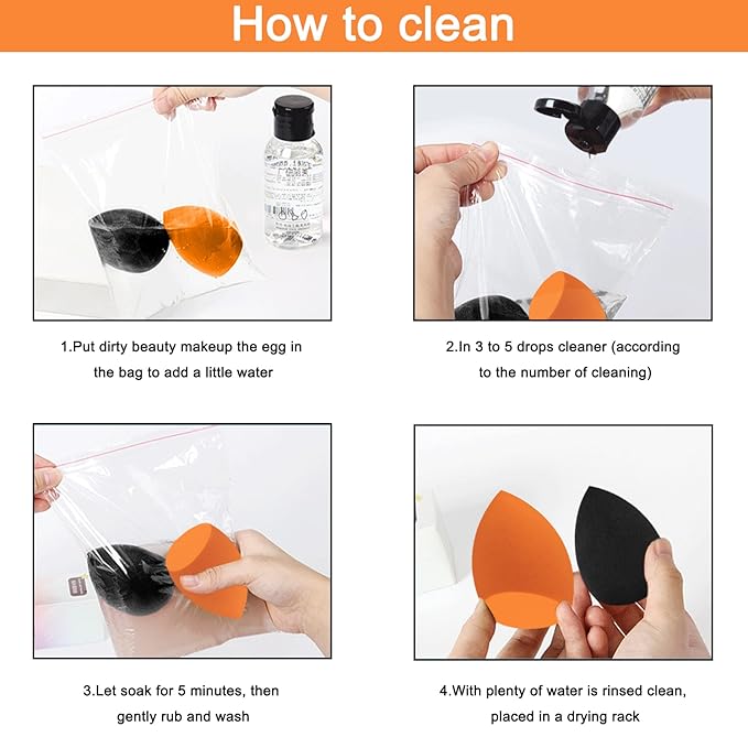 12 Pieces Professional Makeup Sponge Set,Latex Free Flawless Soft Setting Face Puffs,Multicolor Makeup Blending Sponge Cosmetic Applicator for Powder,Liquid,Facial Makeup Tools