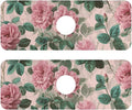 Kitchen Sink Splash Guard 2 PCS 14.7 Inch Sink Faucet Mat Splash Guard for Bathroom Countertop Water Absorbent Foldable Cuttable Soft Washable Pink Vintage Roses with Leaves
