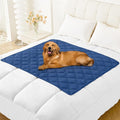 Smiry Waterproof Dog Bed Cover Blanket 40x50, Soft Reversible Pet Blanket, Washable Leakproof Cats Dogs Couch Cover for Sofa, Couch, Furniture, Lattice, Navy/Navy