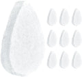 IMPRESA Facial Sponge - Daily Deep Cleansing Face Scrubber - Gentle Exfoliating Pads for Dead Skin Removal - Reusable Face Scrub Pads for Normal to Oily Skin - Pack of 10, White, Regular Puff Style