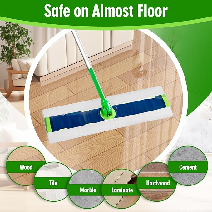 XL Dry Sweeping Cloths Compatible with Swiffer Sweeper XL Mop, Disposable Sweeping Dry Pads Refill, Dry Floor Cloths to Clean Dust, Dirt, Pet Hair, 60 Count