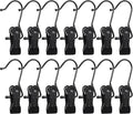 15 Pack Boot Hanger for Closet, Laundry Hooks with Clips, Boot Holder, Hanging Clips, Portable Multifunctional Hangers Single Clip Space Saving for Jeans, Hats, Tall Boots, Towels(Black/Black)