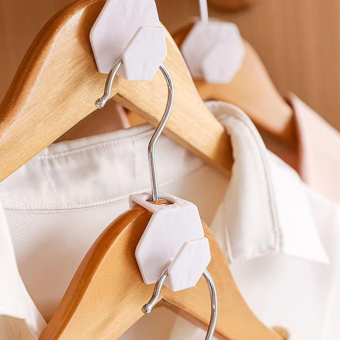 Space Saving Closet Hanger Connectors Sturdy Overlapping Hook for Wardrobe Organization Hanger Connectors Hook