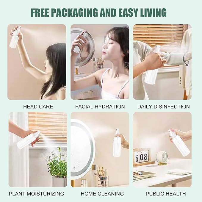 Small Spray Bottle, Spray Bottles, Clear Empty Fine Mist Plastic Mini Travel Bottle Set, Small Refillable Containers, 2 * 50ml, 2 * 100ml