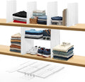 Adjustable Height Strong Metal Shelf Divider Organizer for Kitchen, Bookshelves, Pantry, Closet. Will not Bend. Extendable Up to 14 inch.