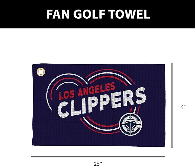 Northwest NBA Golf Towel – Official Licensed Microfiber Waffle Fabric, Absorbent 16x25 in Club Cleaning Accessory