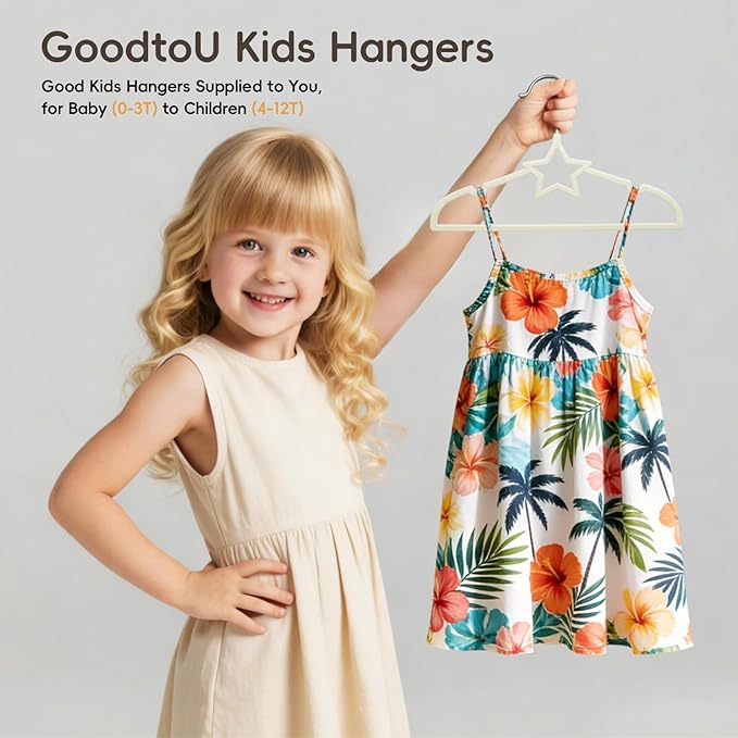 GoodtoU Baby Hangers, Velvet Hangers Kids Hangers 50 Pack for Toddler Infant Childrens Child Small Coats Pants Clothes Closet Organizers and Storage 12.6 Inch