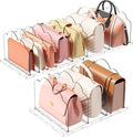 Lifewit Purse Organizer for Closet, Clear Handbags Storage Organizer, Adjustable Clutch Purse Storage Organizer Holder for Closet, 3 Pack Bookshelf Dividers for Sweater in Bedroom 35 x 24 cm/14 x 9.5