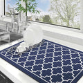 WISELIFE Dish Drying Mat Super Absorbent Drying Mat Large Dish Drying Mats for Kitchen Counter Easy Clean Dish Mat Kitchen Drying Mat18"x 28" Stylish Blue