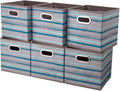 6 Cube Storage Bins Teal Stripes Gradient Lines 10.5x10.5x11 Inch Foldable Whale Coastal Print Fabric Half Storage Basketes for Home Organizers Storage Drawer,QY-SC12-6