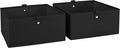 RiverRidge Kids 2pc 10.5in. W x 5in. H Folding Storage Bin Set - Black