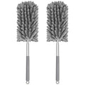 Mini Duster for Cleaning, 360° Bendable Hand Dusters with Extension Pole, Washable Small Duster for Car Interior, Office, Furniture