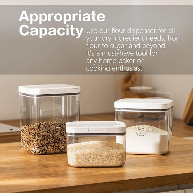 LivLab Flour Storage Container - 2.8L Keep Your Flour Fresh and Conveniently Accessible