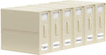 SheetCube Bed Sheet Organizers and Storage 6 Pack, Foldable Linen Closet Organizer with Window and Label, Bedding Folder Storage Box Container for Blanket, Duvet Cover Set, Bed Sheet Set - Beige