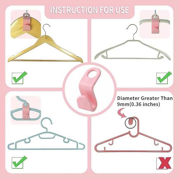 Space Saving Hanger Hooks, 100pcs, Polypropylene, 5KG Max Capacity, Green Closet Hangers for Clothes (Green 100PCS)