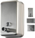 Commercial Soap Dispenser Wall Mount - Stainless Steel Wall Mounted Soap Dispenser for Bathroom - New Superior Design with Premium Anti-Leak Pump and Corrosion-Proof Lining - 37oz (1100ml) by EnBath