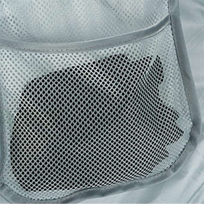 LATERONON 4Pcs Beige Canvas Laundry Hamper, Foldable Pop-up Mesh Basket, Large Capacity, Opening Design, Side Storage Bag, Versatile Use-Home, Camping, Dorm, Hotel, Travel