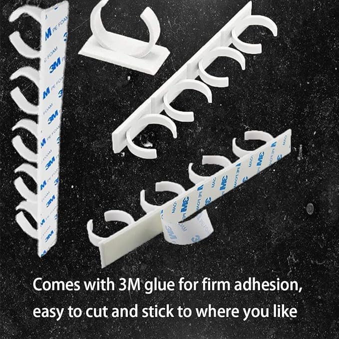 40 Spice Gripper Clips, 8 Strips Spice Racks Hold 40 Plastic Heavy Jars Bottles for Cabinet Door