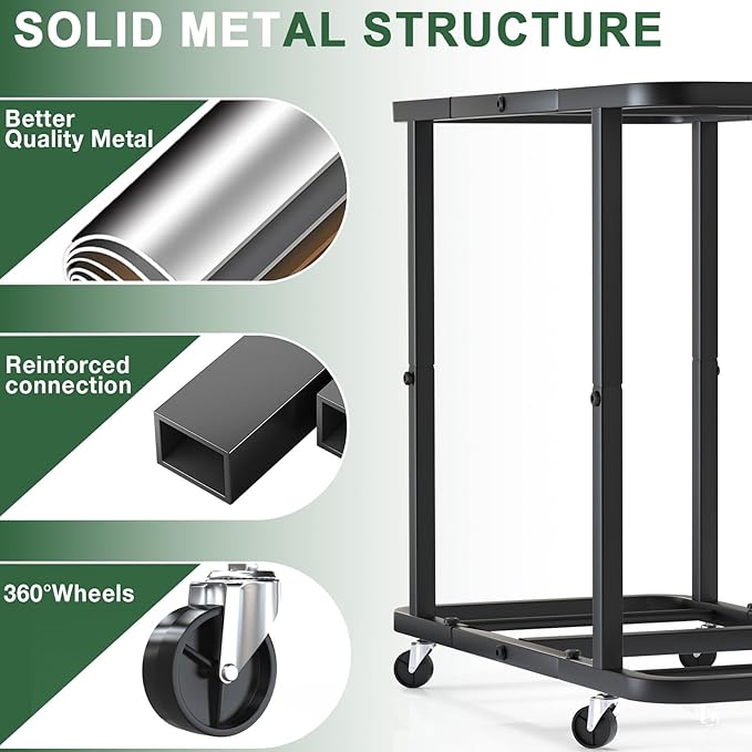 60 Gal(230L) High Grade Large Laundry Basket with Wheels, Rolling Laundry Hamper, Laundry Cart with Metal Frame and Removable Bag Design, Suitable for Laundry Room, Bedroom (Black, 3 Section 230L)