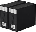 2 Pack Bed Sheet Closet Organizers and Storage,Sturdy Foldable Storage Containers with Window and Label,Storage and Organization for Bedding Sheets,Duvet Covers,Blankets (Black)