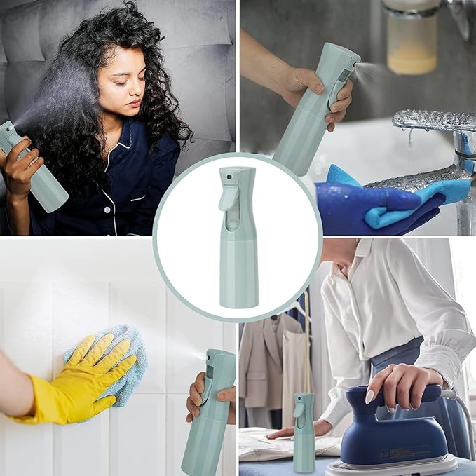 Spray Bottle for Hair (10.15OZ /300ML) Continuous Ultra Fine Mist Sprayer for Hair, Salons, Barber, Plants, Skin Care, 1 Plack Blue