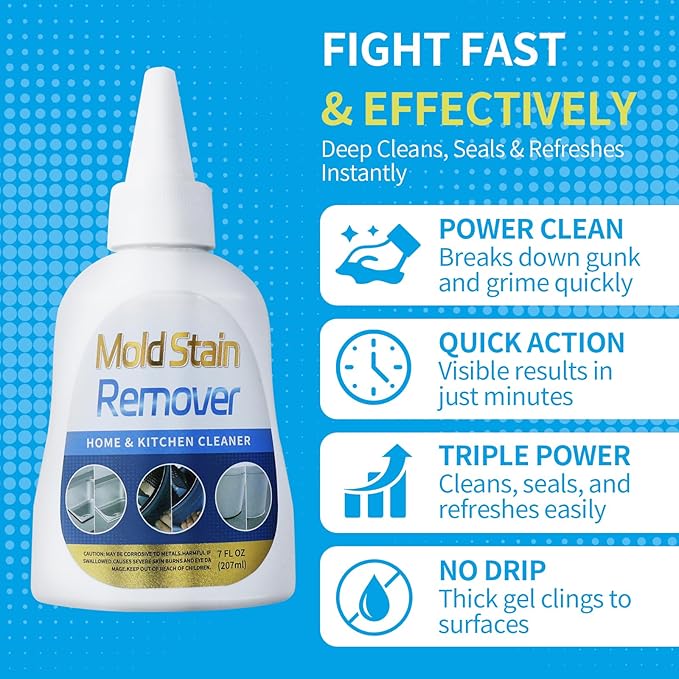 Washing Machine Cleaner, Multi Home Stain Cleaning Gel, Heavy Duty Stain Cleaner for Washing Machine, Refrigerator Strips, Bathroom Grout, Sink, Shower, Caulk, and Front Loader Seal (7 fl oz)