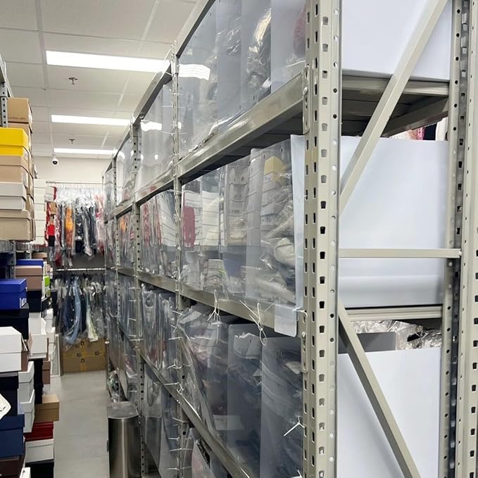 50 Pack PVC Shelf Dividers, 4040 Closet Dividers Shelf Organizers, , Ideal for Product Display and Organization on Wire Shelves, Retail Shelving by Clip Strip Marker label，Separators for Clothes