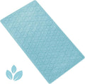 WRISIN Bathtub Mat Non Slip with Suction Cups - 100% Rubber Bathroom Mat Textured for Bath Tub Shower Safety - Soft on Touch - BPA/PVC Free - Pet Dog Bath Mat - Machine Washable - 16 × 28 Inch（Blue）